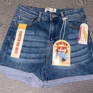 Wax Jean Women's Stretch Blue Jean Shorts